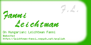 fanni leichtman business card